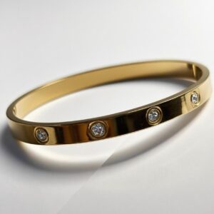 Crystal Love Bangle Bracelet