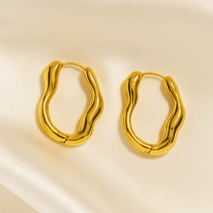 Wavy Hoop Earring